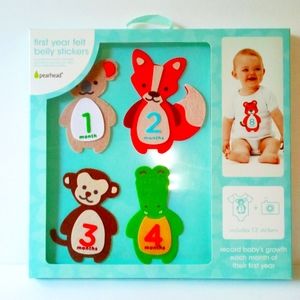 NEW Pearhead First Year Felt Belly Stickers